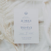 CAPE COD Coastal Blue Wedding Kaart