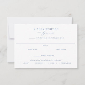 CAPE COD Coastal Meal Choice Wedding RSVP Card Kaart