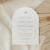 CAPE COD Coastal Seashell Wedding Kaart