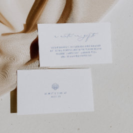 CAPE COD Coastal Wedding Een notitie over geschenk Informatiekaartje