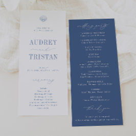Cape COD Coastal Wedding Programmakaart