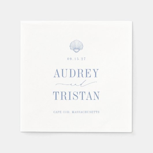 Cape COD Coastal Wedding Servet (Voorkant)