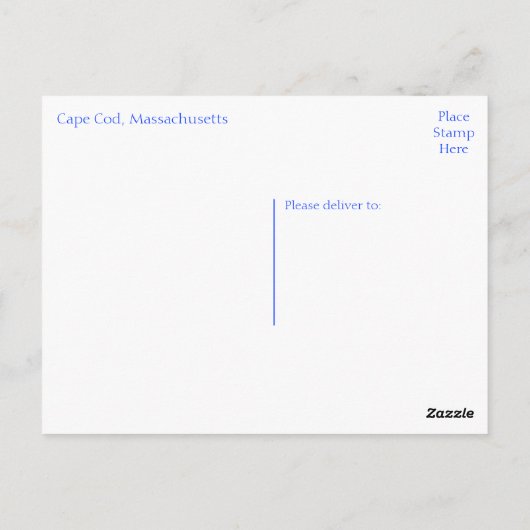 Cape Cod, Dennis Massachusetts Verenigde Staten Briefkaart (Achterkant)