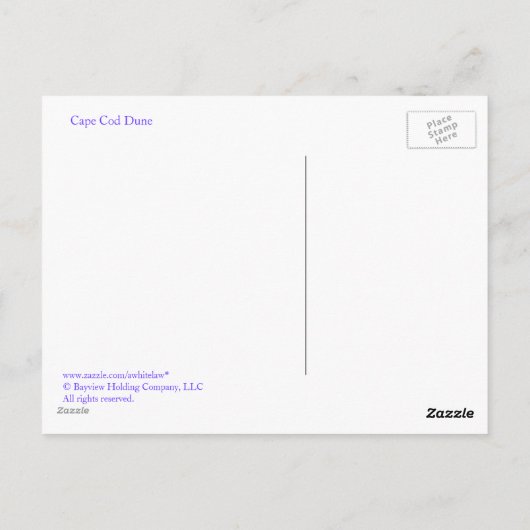 Cape Cod Dune Briefkaart (Achterkant)