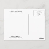 Cape Cod Dunes Briefkaart (Achterkant)