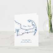 Cape Cod Elegante bestemming bruiloft Bedankkaart (Voorkant)