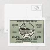 Cape Cod Faneuil Hall Brand Cranberry Label Briefkaart (Voorkant / Achterkant)