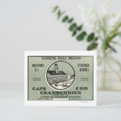 Cape Cod Faneuil Hall Brand Cranberry Label Briefkaart (Staand voorkant)