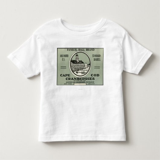 Cape Cod Faneuil Hall Brand Cranberry Label Kinder Shirts (Voorkant)