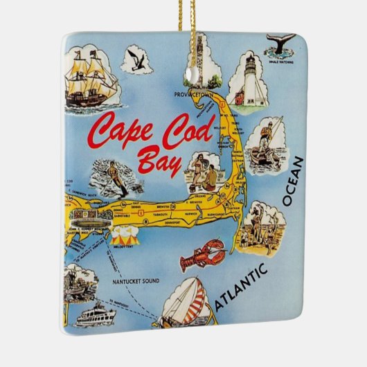 Cape Cod geïllustreerd Ornament (Rechts)