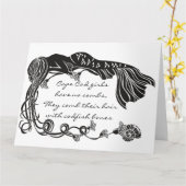 Cape Cod Girls Mermaid Wenskaart Kaart (Gele Bloem)