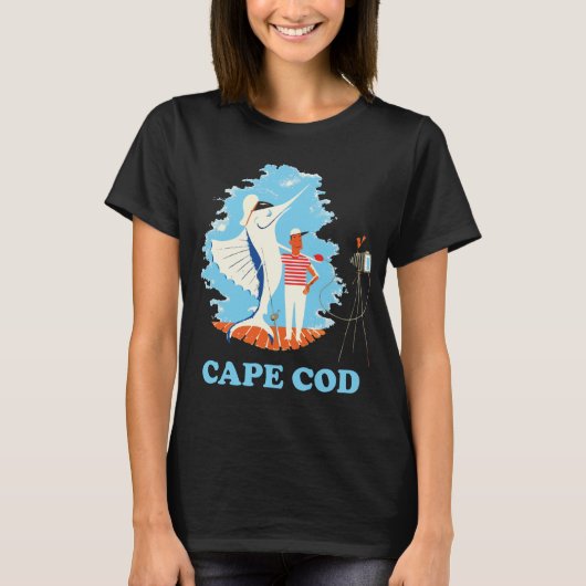 Cape Cod Grote Vangst Blauwe Reis T-shirt (Voorkant)