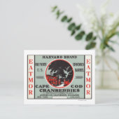 Cape Cod Harvard Eatmor Cranberries Brand Briefkaart (Staand voorkant)