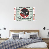 Cape Cod Harvard Eatmor Cranberries Brand Canvas Afdruk (Insitu (Slaapkamer))