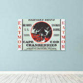 Cape Cod Harvard Eatmor Cranberries Brand Canvas Afdruk (Insitu (Houten vloer))
