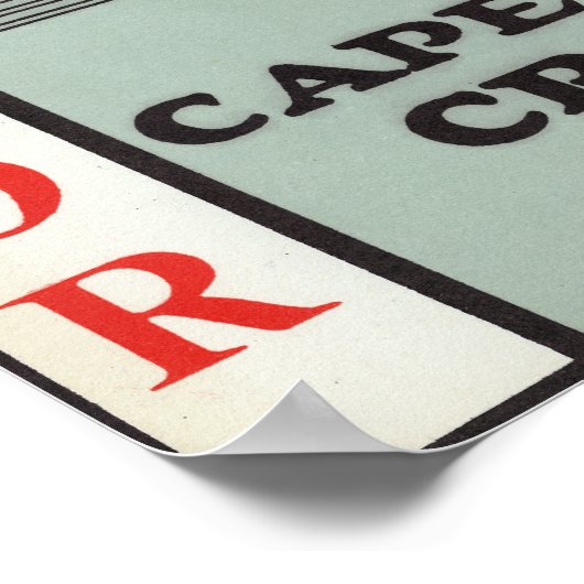 Cape Cod Harvard Eatmor Cranberries Brand Poster (Hoek)