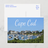 Cape Cod, Harwich MA Wychmere Harbour Briefkaart (Voorkant / Achterkant)