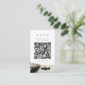Cape Cod Havensteiger Naautical QR Code RSVP Kaart (Staand voorkant)