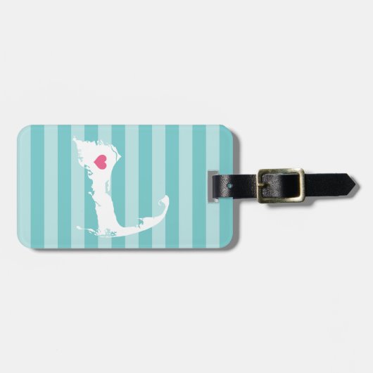 Cape Cod Heart | geboortestad Bagagelabel (Voorkant horizontaal)