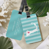 Cape Cod Heart | geboortestad Bagagelabel