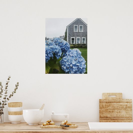 Cape Cod Hydrangea Home Poster (Keuken)