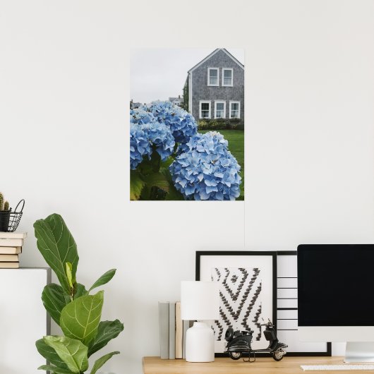 Cape Cod Hydrangea Home Poster (Thuiskantoor)