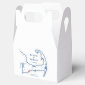 Cape Cod Kaart Bestemming Bruiloft Elegant Bedankdoosjes (Geopend)