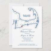 Cape Cod kaart Elegant repetitie diner (Voorkant)