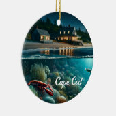 Cape Cod kerstversiering Keramisch Ornament (Rechts)