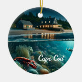 Cape Cod kerstversiering Keramisch Ornament (Voorkant)