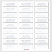 CAPE COD Kust Blauwe Gastadreslabels Sticker (Vel)