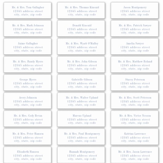 CAPE COD Kust Blauwe Gastadreslabels Sticker (Voorkant)