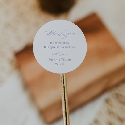 CAPE COD Kust Minimalistische bruiloft Bedankt Ronde Sticker