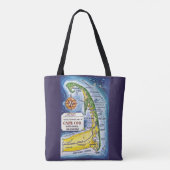 Cape Cod Kust Schoudertas Tote Bag (Achterkant)