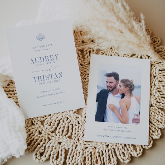 CAPE COD Kustbruiloft Foto Save The Date