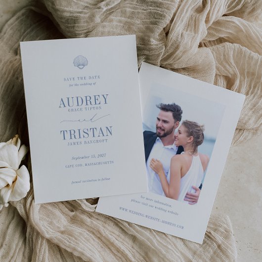 CAPE COD Kustbruiloft Foto Save The Date