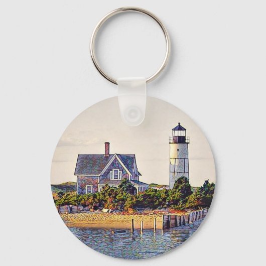 Cape Cod Lighthouse Gift Sleutelhanger (Voorkant)