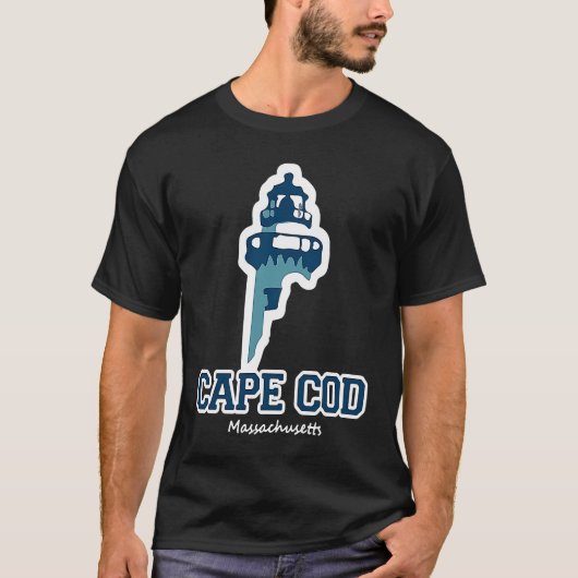 Cape Cod Lighthouse Massachusetts College Varsity T-shirt (Voorkant)