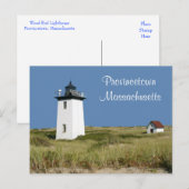 Cape Cod Lighthouse Provincetown MA Post Card Briefkaart (Voorkant / Achterkant)