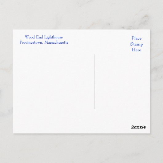 Cape Cod Lighthouse Provincetown MA Post Card Briefkaart (Achterkant)