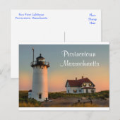 Cape Cod Lighthouse Provincetown MA Post Card Briefkaart (Voorkant / Achterkant)