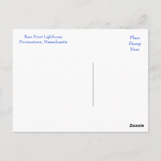 Cape Cod Lighthouse Provincetown MA Post Card Briefkaart (Achterkant)