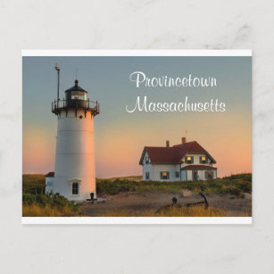 Cape Cod Lighthouse Provincetown MA Post Card Briefkaart
