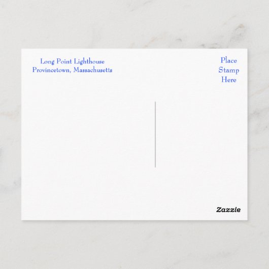 Cape Cod Lighthouse Provincetown MA Post Card Briefkaart (Achterkant)