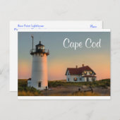 Cape Cod Lighthouse Provincetown MA Post Card Briefkaart (Voorkant / Achterkant)