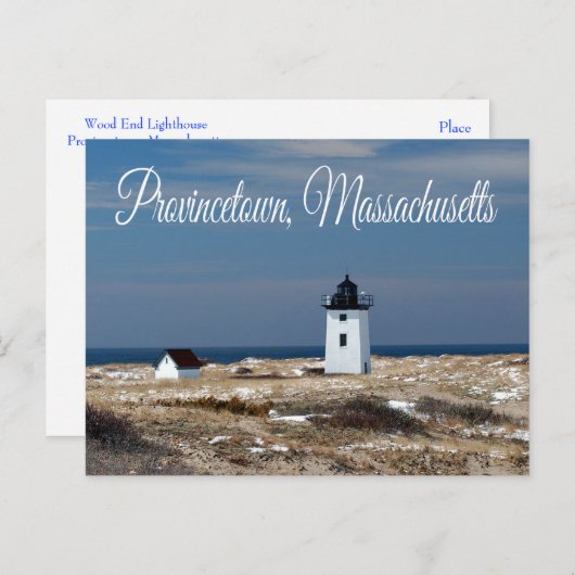 Cape Cod Lighthouse Provincetown MA Post Card Briefkaart (Voorkant / Achterkant)