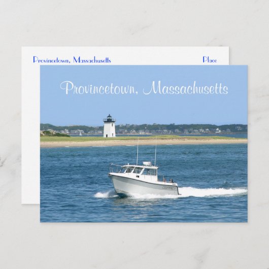 Cape Cod Lighthouse Provincetown MA Post Card Briefkaart (Voorkant / Achterkant)