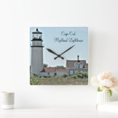 Cape Cod Lighthouse Square Wall Clock Vierkante Klok (Huis)