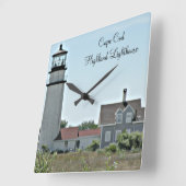 Cape Cod Lighthouse Square Wall Clock Vierkante Klok (Hoek)