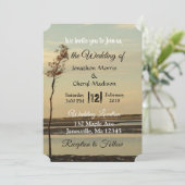 Cape Cod Lone Tree on Beach Uitnodigingen voor bru (Staand voorkant)